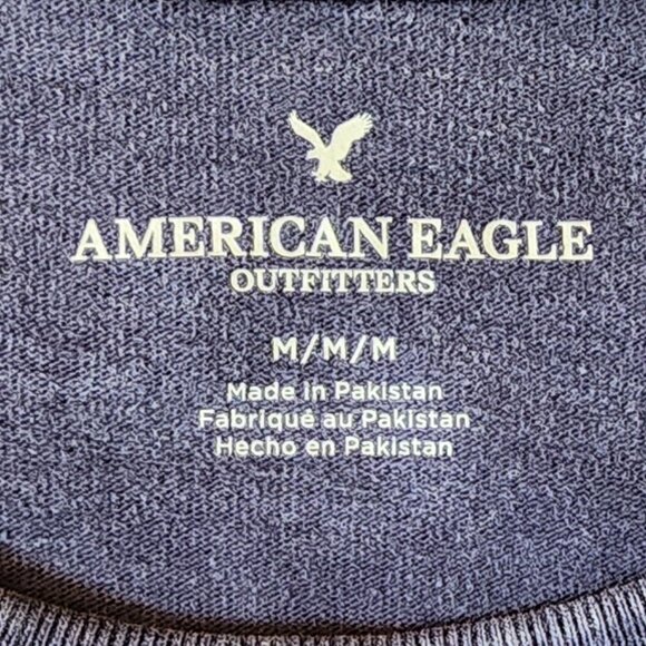 American Eagle Outfitters - Mens Blue T-Shirt New With Tags Size Medium - Picture 4 of 4